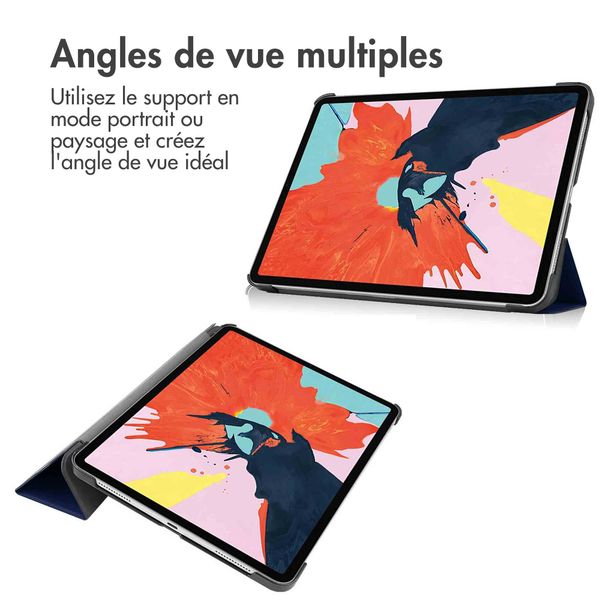 imoshion Coque tablette Trifold Apple iPad Air 11 pouces (2026) M4 / (2025) M3 / (2024) M2 / Air 5 (2022) / Air 4 (2020) - Bleu foncé