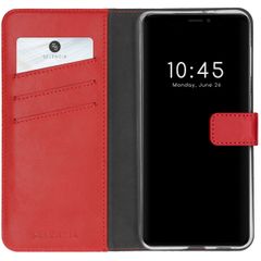 Selencia Étui portefeuille en cuir véritable Apple iPhone 13 Pro - Rouge