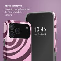 Selencia Coque arrière Vivid avec MagSafe Apple iPhone 18 Pro / 17 Pro - Wavy Swirl Pink Plum