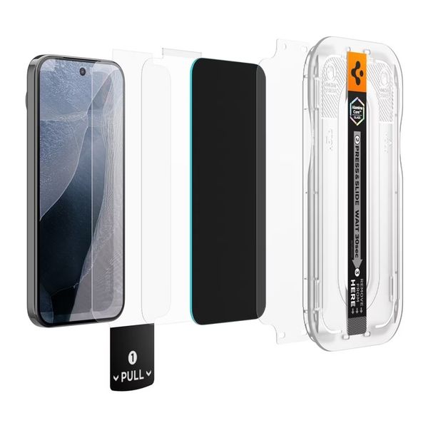 Spigen Protection d'écran en verre trempé GLAStR Privacy Applicator - lot de 2 Google Pixel 11 Pro XL / 10 Pro XL / 9 Pro XL