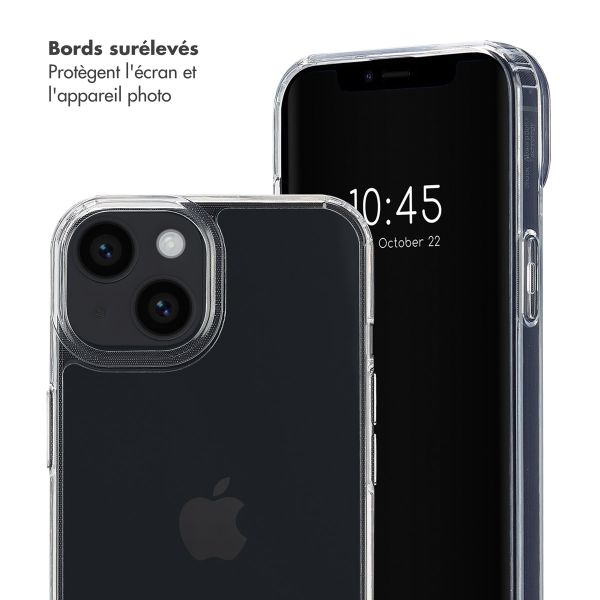 Selencia Coque arrière avec crochets amovibles Apple iPhone 14 - Transparent