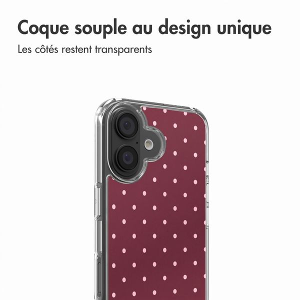 imoshion Coque Design Apple iPhone 17 - Polka Dot Bordeaux