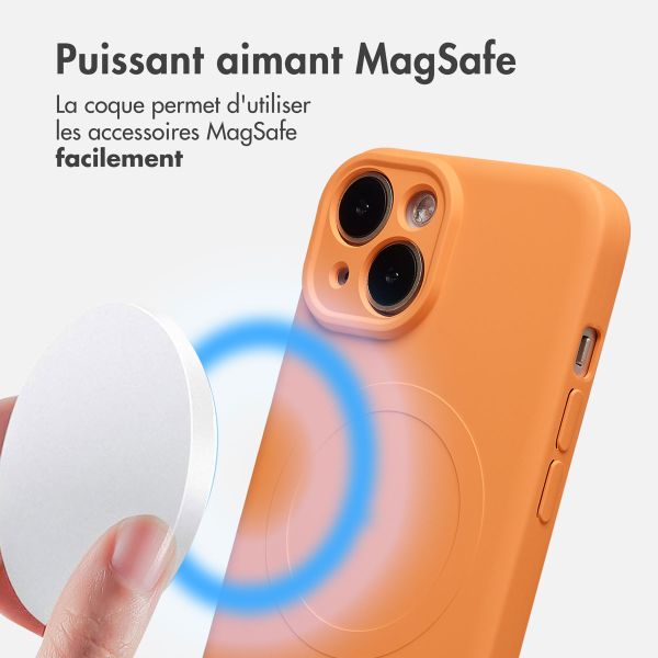imoshion Coque Couleur avec MagSafe Apple iPhone 15 - Orange
