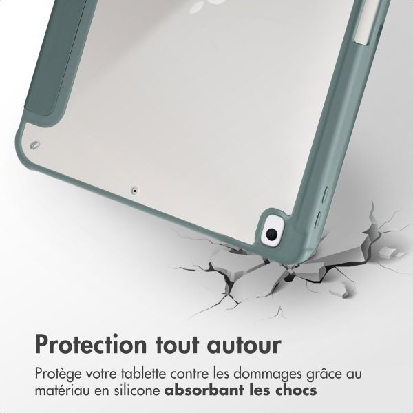 imoshion Coque tablette Origami Apple iPad 9 (2021) 10.2 pouces / iPad 8 (2020) 10.2 pouces / iPad 7 (2019) 10.2 pouces - Vert foncé