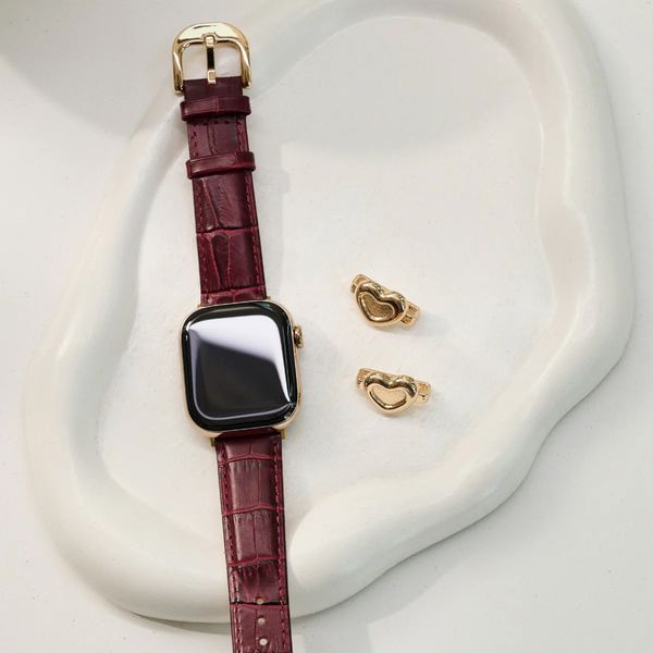 Burga Bracelet en cuir véritable Apple Watch | 38/40/41/42 mm - Mobwife / Gold