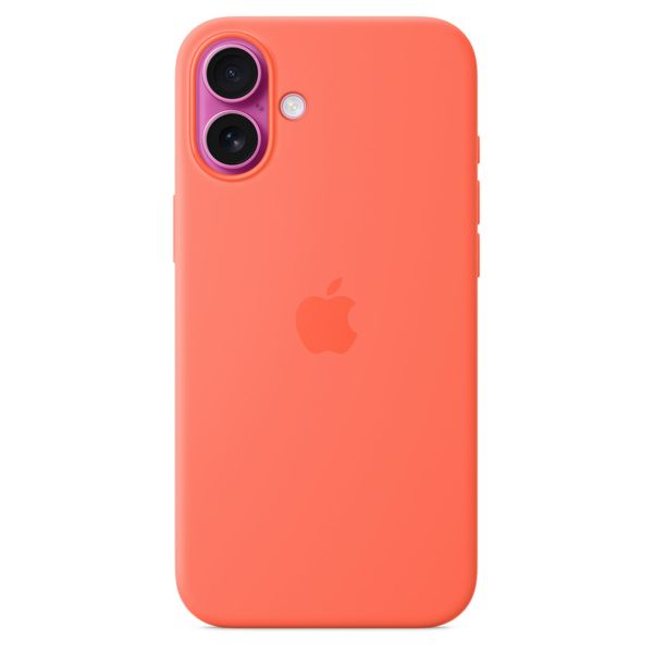 Apple Coque en silicone MagSafe Apple iPhone 16 - Tangerine Orange