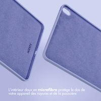 Accezz Coque Liquid Silicone avec porte-stylet Apple iPad Air 11 pouces (2026) M4 / (2025) M3 / (2024) M2 / Air 5 (2022) / Air 4 (2020) - Lila