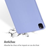 Accezz Coque Liquid Silicone avec porte-stylet Apple iPad Pro 12.9 (2020/2021/2022) - Lila