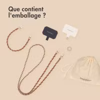 imoshion Ensemble de cordons de téléphone en cuir PU – Marron
