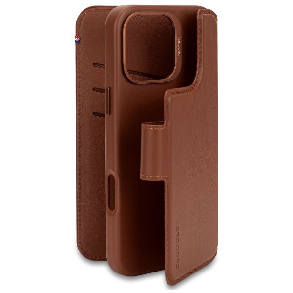 Decoded Portefeuille détachable 2 en 1 en cuir MagSafe Apple iPhone 16 Pro Max - Tan