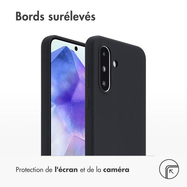 Accezz Coque Liquid Silicone Samsung Galaxy A36 / A56 - Noir
