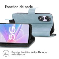 imoshion Étui de télephone portefeuille de luxe Oppo A78 (4G) - Bleu clair