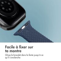 imoshion Bracelet tressé en silicone Apple Watch | 38/40/41/42 mm - Bleu foncé