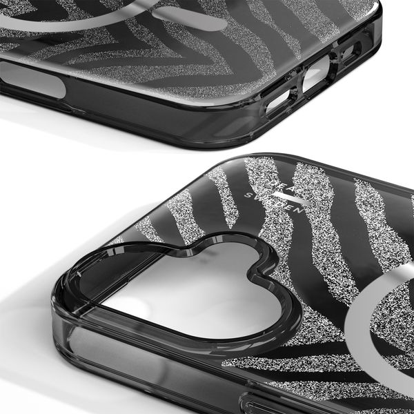 iDeal of Sweden Coque MagSafe transparente limitée Apple iPhone 17 - Zebra Mystique