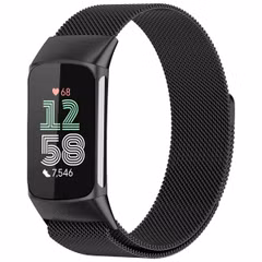 imoshion Bracelet magnétique milanais Fitbit Charge 5 - Taille S - Noir
