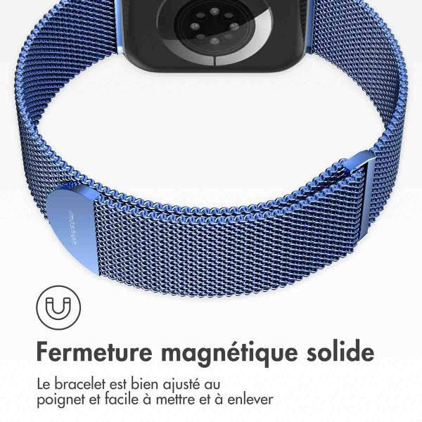 imoshion Bracelet magnétique milanais Apple Watch | 44/45/46/49 mm - Taille M - Bleu