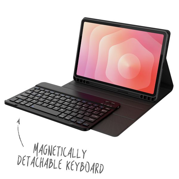 Accezz Étui de tablette Bluetooth Clavier Samsung Galaxy Tab S11 - QWERTY / NL - Noir