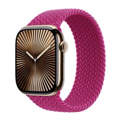 Apple Bracelet Solo tressé Apple Watch | 44/45/46/49 mm - Taille 6 - Magenta