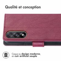 imoshion Étui de télephone portefeuille de luxe OnePlus Nord 5 - Bordeaux
