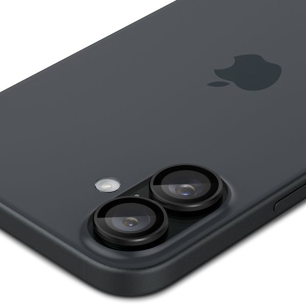 Spigen Optik Pro EZ Fit Lens Protector - Protection d'objectif de caméra (lot de 2) Apple iPhone 17 / 16 / 16 Plus - Black