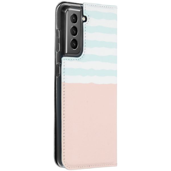 Concevez votre propre housse portefeuille Samsung Galaxy S21 Plus - Blanc