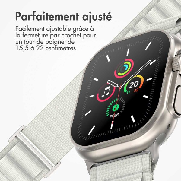 imoshion Bracelet en nylon Alpine Apple Watch | 44/45/46/49 mm - Blanc