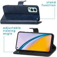 imoshion Étui de télephone portefeuille de luxe OnePlus Nord 2 - Bleu foncé