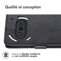 imoshion Étui de télephone portefeuille de luxe Nothing Phone (3a) - Noir