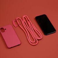 imoshion Coque arrière Color avec cordon amovible et MagSafe Apple iPhone 14 - Raspberry