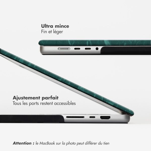 Selencia Coque en velours Apple MacBook Air 15 pouces (2023 / 2024 M3 / 2025 M4 / 2026 M5) - Vert foncé