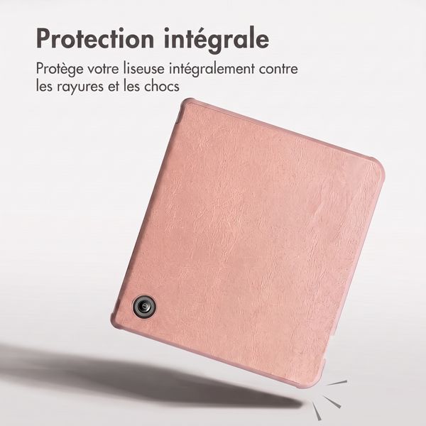 imoshion Étui de liseuse portefeuille Pliable Kobo Libra Colour - Rose Doré
