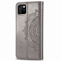 Etui de télephone portefeuille Mandala Apple iPhone 11 - Gris
