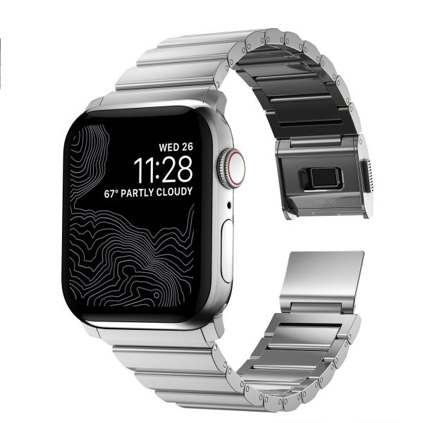 Nomad Bracelet à maillons magnétiques en acier Apple Watch | 44/45/46/49 mm - Silver