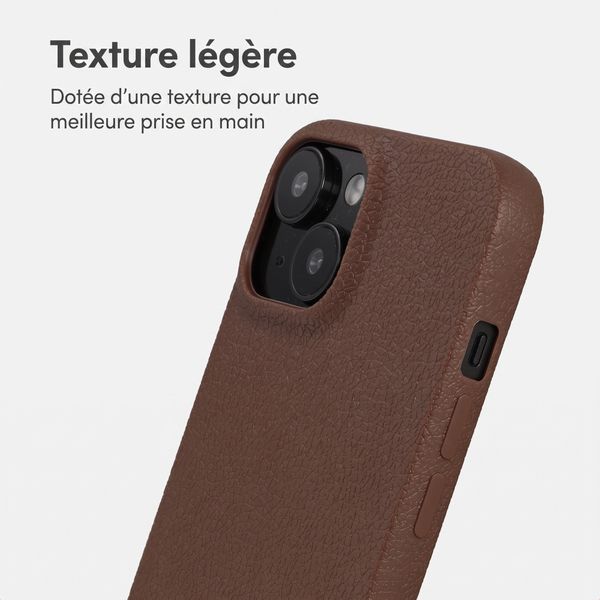 imoshion Coque arrière Texture Apple iPhone 14 / 13 - Marron foncé