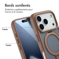 Accezz Coque Ring Stand avec MagSafe Apple iPhone 17 Pro - Marron