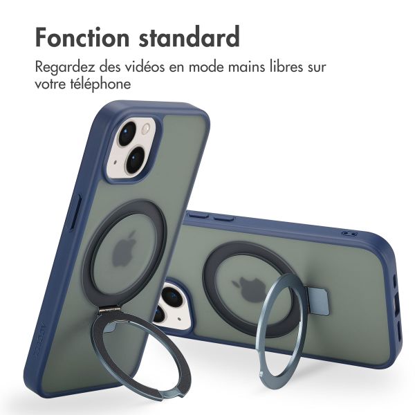 Accezz Coque Ring Stand avec MagSafe Apple iPhone 14 - Bleu
