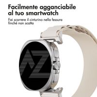 Accezz Bracelet en nylon Alpine Samsung Galaxy Watch Ultra 2 (2026) / Ultra (2024/2025) - Lumière stellaire
