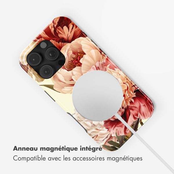 Selencia Coque arrière Vivid avec MagSafe Apple iPhone 16 Pro Max - Vintage Peony