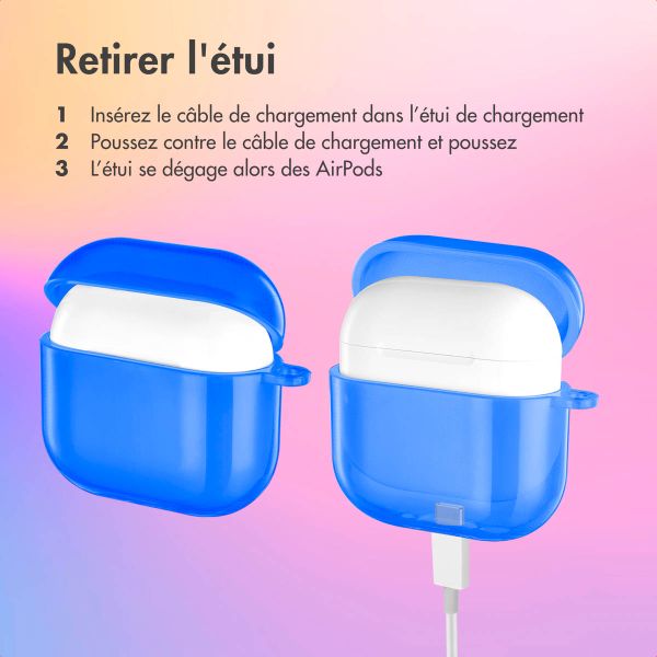imoshion Coque Néon Apple AirPods 4 - Bleu Cobalt
