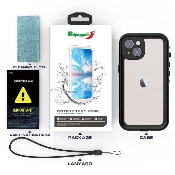 Redpepper Coque imperméable Dot Plus Apple iPhone 14 Plus - Noir
