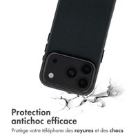 Accezz Coque arrière en cuir avec MagSafe Apple iPhone 18 Pro / 17 Pro - Onyx Black