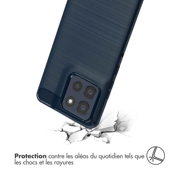 imoshion Coque Brushed Motorola Moto G86 Power - Bleu foncé