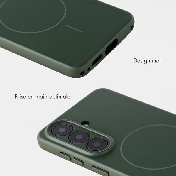 Accezz Coque Grip avec MagSafe Samsung Galaxy S26 - Vert foncé
