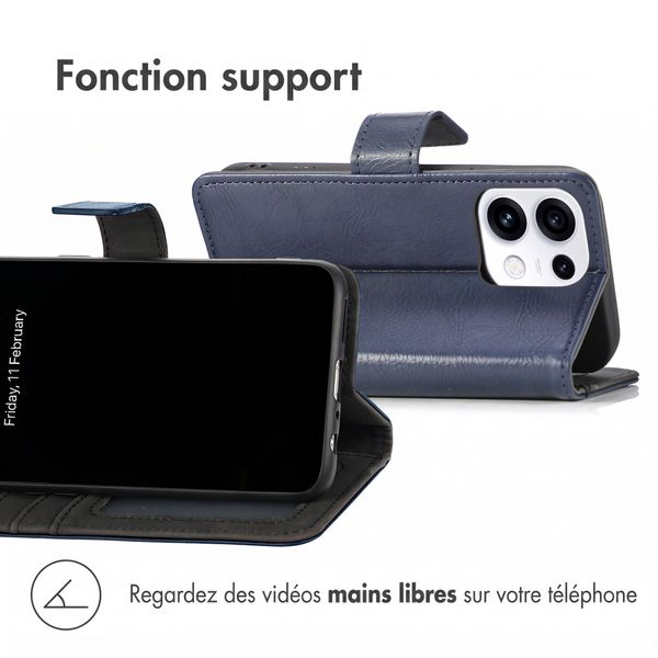 imoshion Étui de télephone portefeuille de luxe Oppo Reno 16 F - Bleu foncé