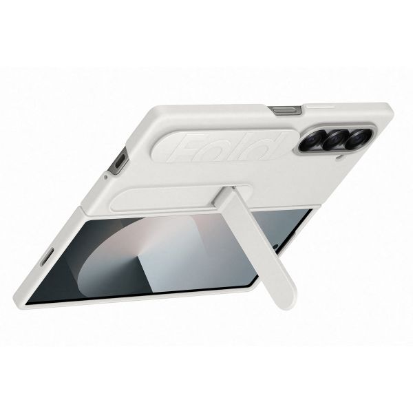 Samsung Original Coque en silicone avec support et dragonne Samsung Galaxy Z Fold 6 - White
