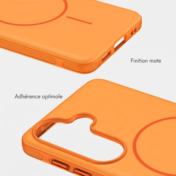 imoshion Coque arrière Color avec Thin MagSafe Ring Samsung Galaxy S26 - Orange