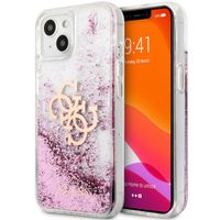Guess Coque 4G Logo Liquid Glitter Apple iPhone 13 - Rose