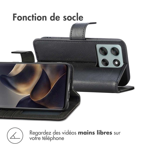 imoshion Étui de télephone portefeuille de luxe Motorola Moto G86 Power - Noir