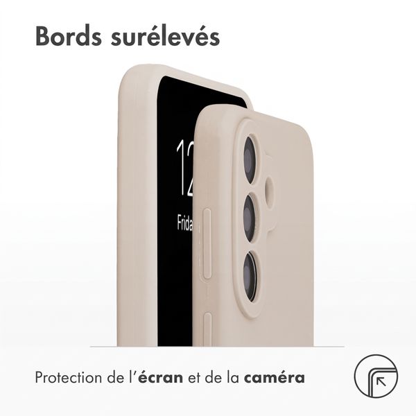 Accezz Coque Liquid Silicone avec MagSafe Samsung Galaxy S26 FE - Stone