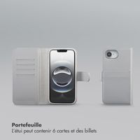 Selencia Étui portefeuille amovible Olyn avec MagSafe Apple iPhone 17e / 16e - Gris